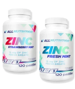 Allnutrition Zinc 120 Pastilles – strawberry-mint flavour, 15 mg zinc per pastille