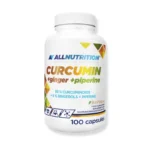 Allnutrition Curcumin + Ginger + Piperine 100 caps – turmeric extract with 95% curcuminoids, ginger, and BioPerine® for enhanced absorption, immunity, digestion, and anti-inflammatory support